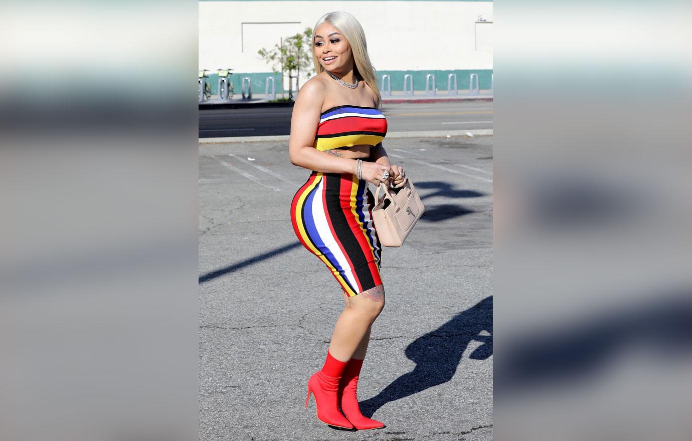 *EXCLUSIVE* Blac Chyna brings a Colorful Look to Downtown LA