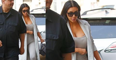 Kim kardashian pregnant first appearance bump 01
