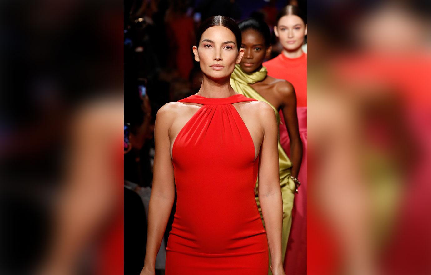 Lily Aldridge is expecting her second child with husband Caleb