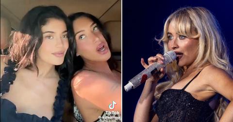 Composite photo of Kylie Jenner, Stassie Karanikolaou and Sabrina Carpenter.