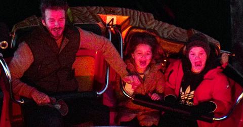 EXCLUSIVE: **NO WEB UNTIL 10PM GMT SAT 10TH DECEMBER 2016** Doting dad David Beckham takes his kids to Winter Wonderland in London’s Hyde Park