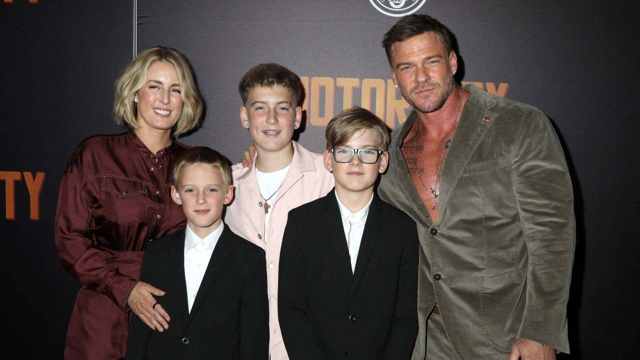 Photo of Alan and Catherine share three sons.