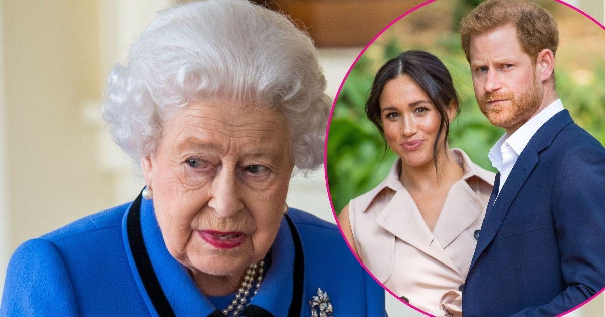 Photo of Queen Elizabeth, Meghan Markle and Prince Harry