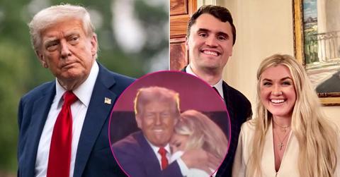 Composite photo of Donald Trump, Charlie Kirk and Erika Kirk.