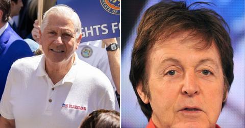 Split photo of Bruce Blakeman and Paul McCartney