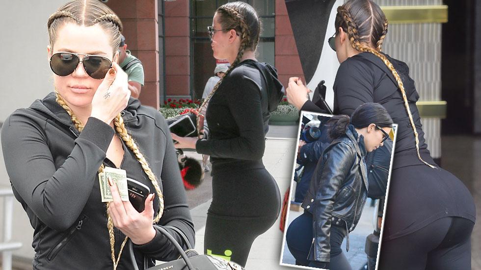 Khloe kardashian butt kim booty battle yoga pants 11