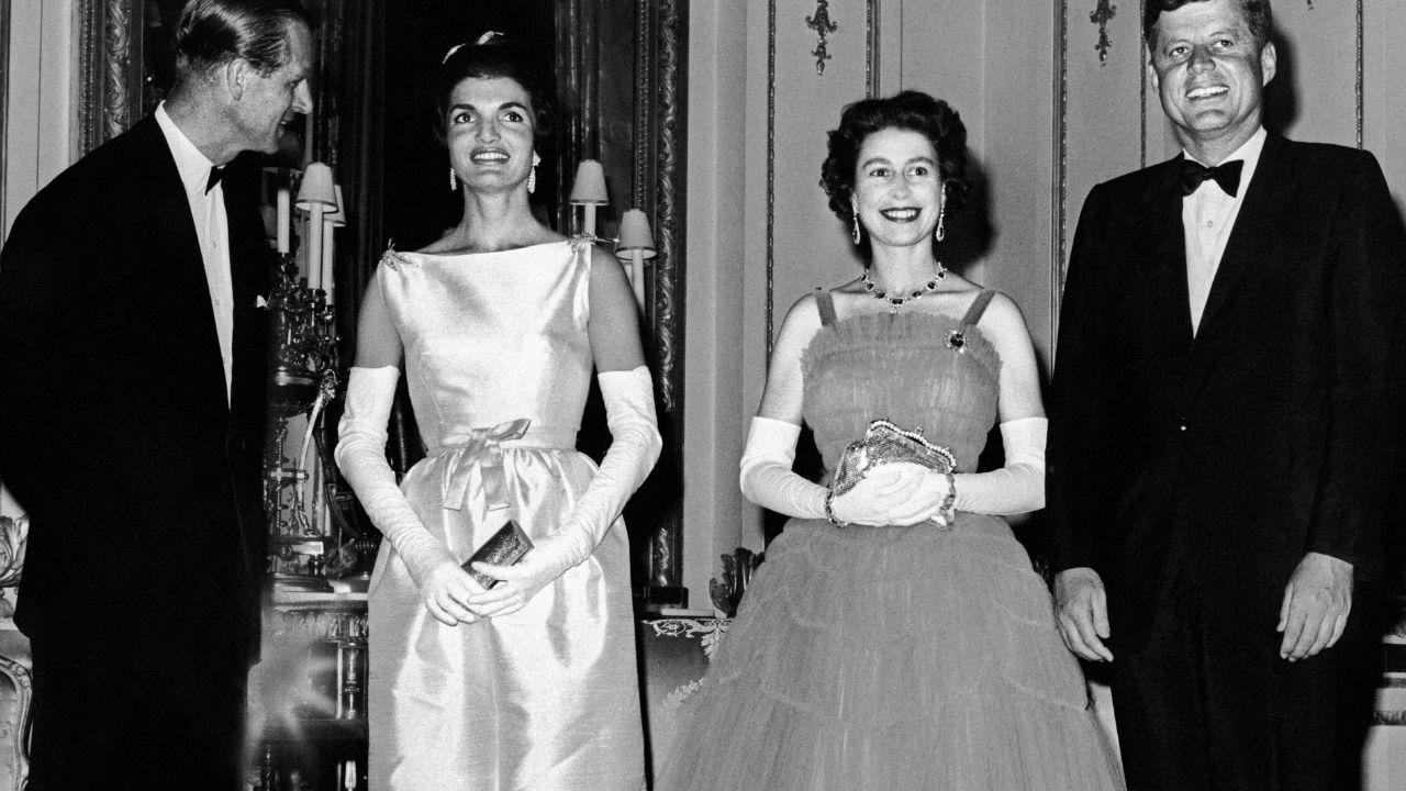 Image of prince philip, jackie kennedy, queen elizabeth ii, and John F. Kennedy