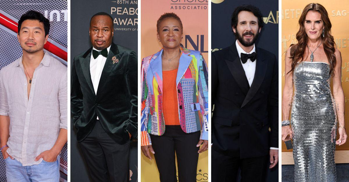 Photos of Simu Liu, Roy Wood Jr., Wanda Sykes, Josh Groban, and Brooke Shields