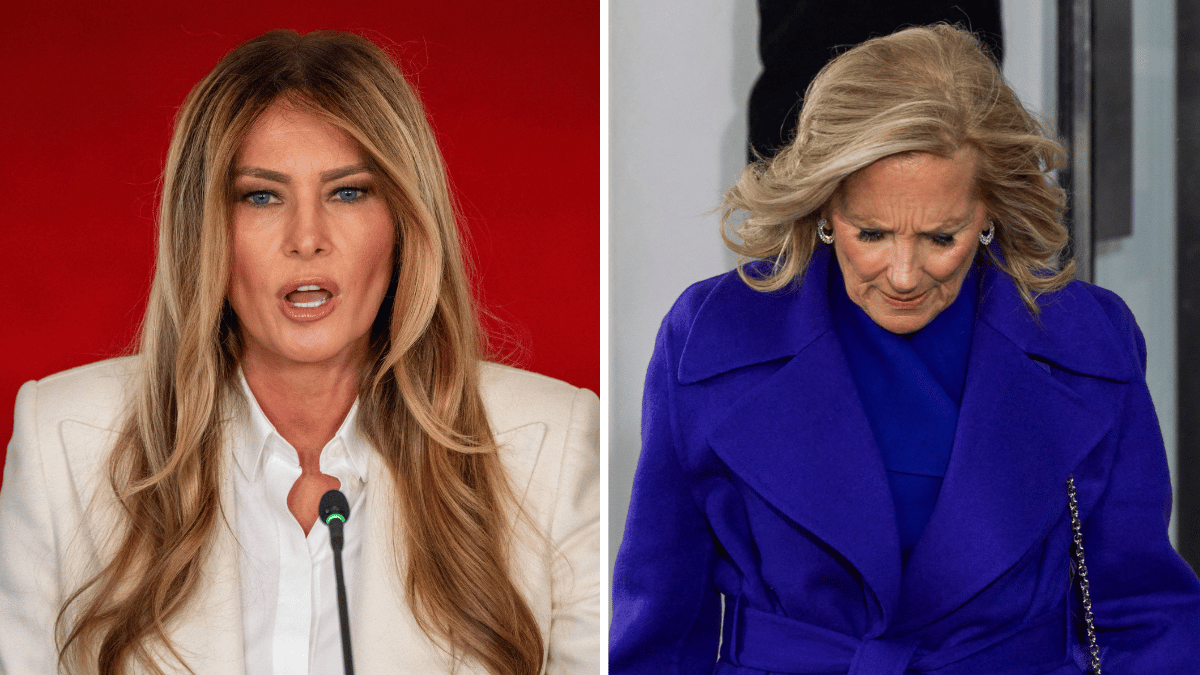 Photo of Donald Trump's wife declined Jill Biden's invite to have tea at the White House.