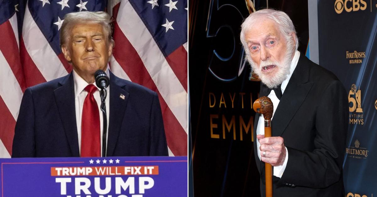 Photo of Donald Trump; picture of Dick Van Dyke.