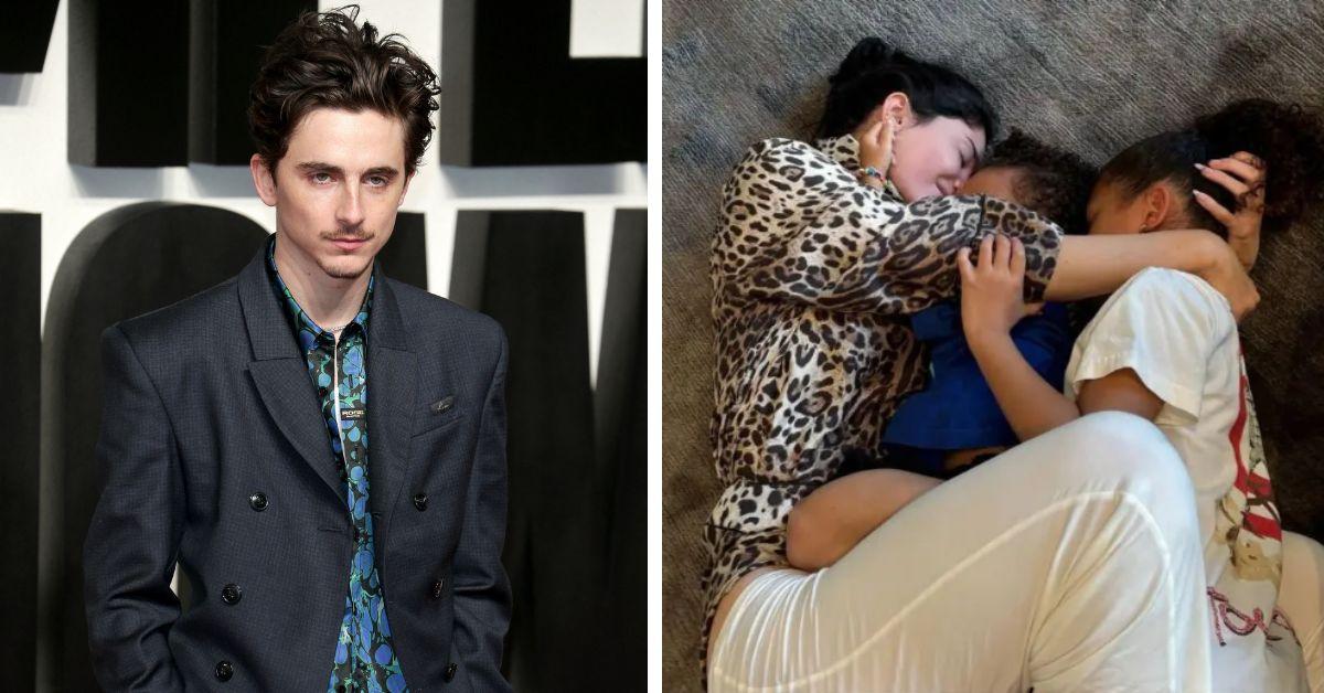image of Timothée Chalamet has 'bonded' with Kylie Jenner’s kids, a source claimed.