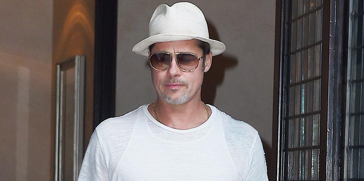 Brad Pitt steps out in all white in Tribeca, NYC