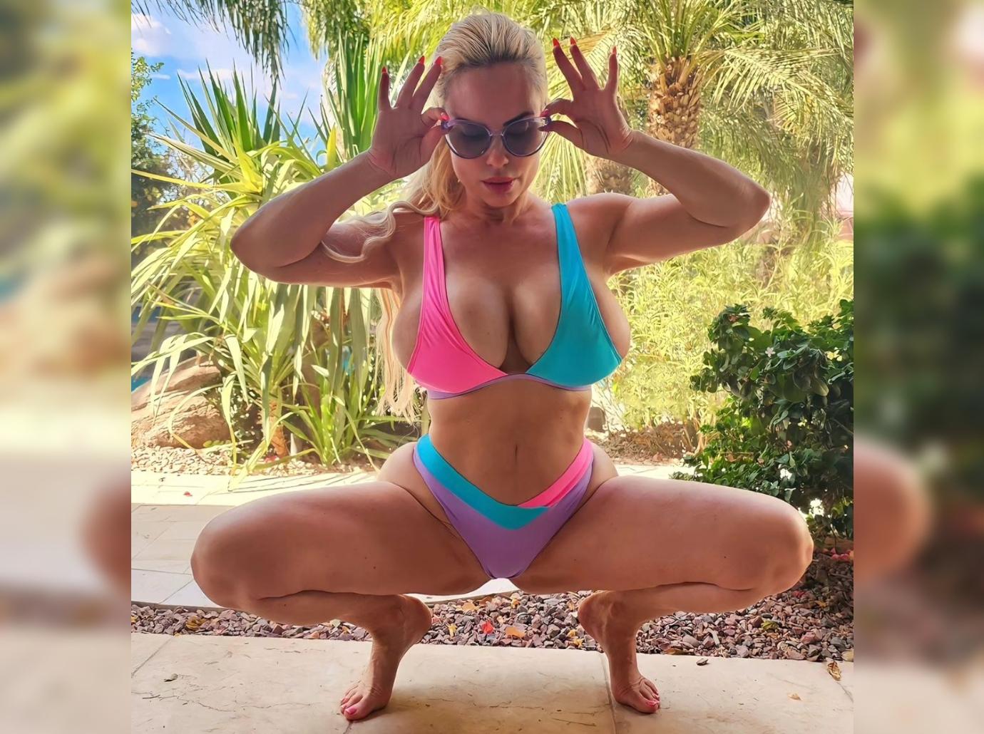 coco austin disgusting example child cleavage bikini photo