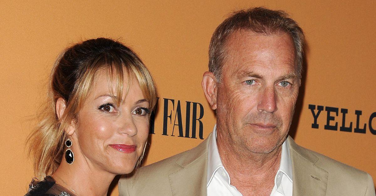 Actor Kevin Costner walks on the field before the NFL Super Bowl