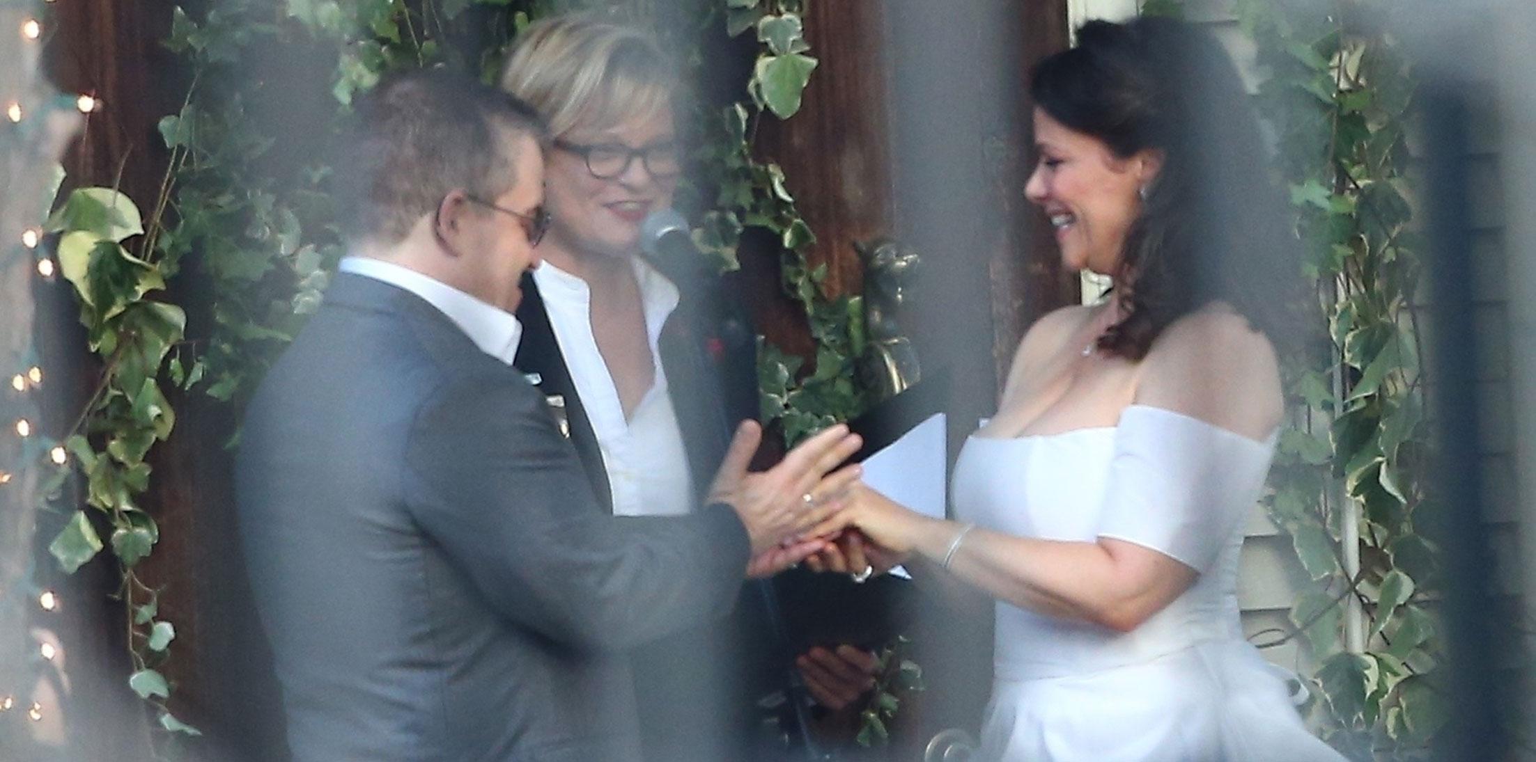 Patton oswalt meredith salenger wedding wide