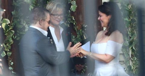 Patton oswalt meredith salenger wedding wide