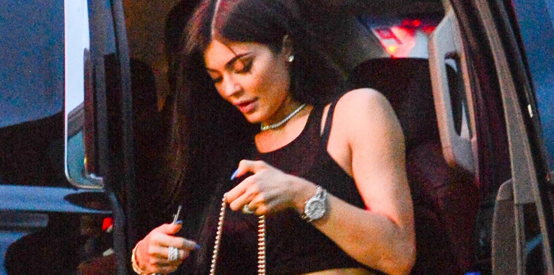 Kylie Jenner and Travis Scott visit a music video shoot in Miami