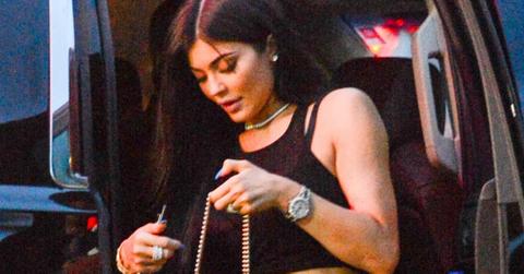Kylie Jenner and Travis Scott visit a music video shoot in Miami