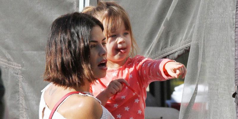 Jenna Dewan has fun with her daughter at the farmers market