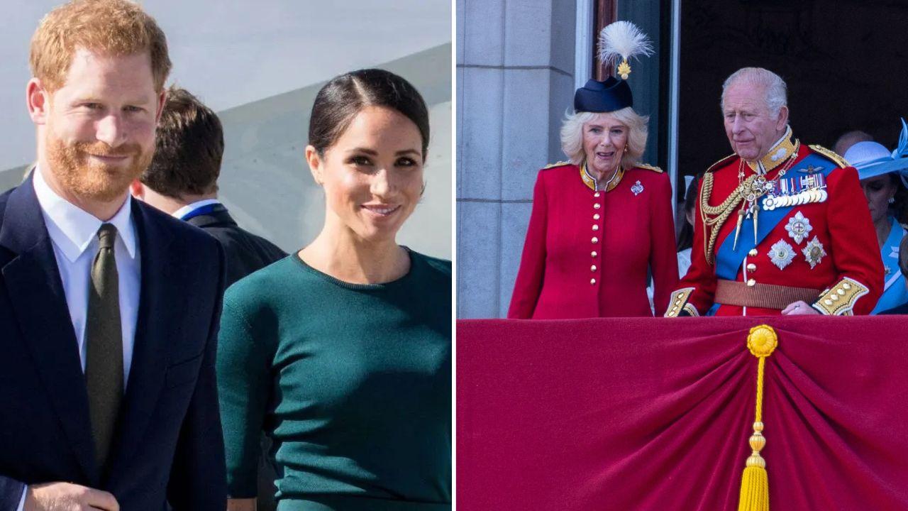 image of meghan markle and prince harry and Charles