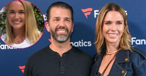 composite photo of donald trump jr. and fiancée bettina anderson and ex-wife vanessa