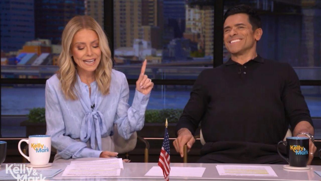 Image of Mark Consuelos told Kelly Ripa she doesn't need the story because he never asks 'any questions.'