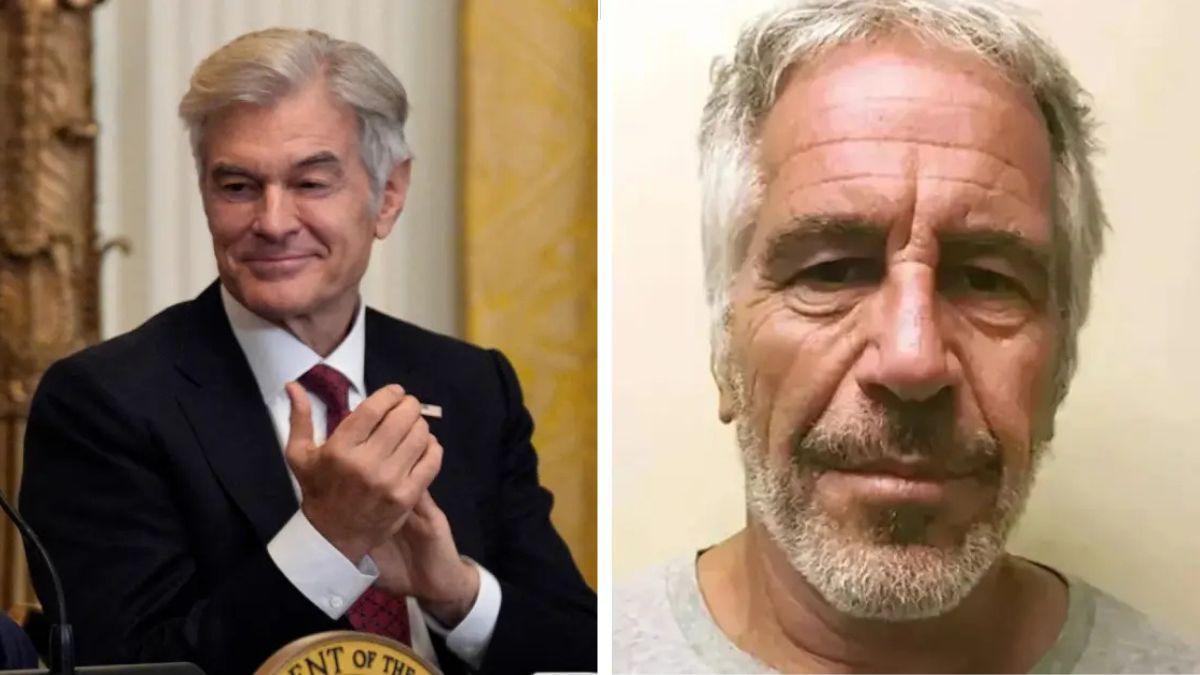 image split Jeffrey Epstein and dr. oz