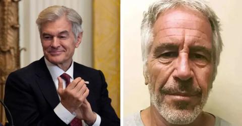 image split Jeffrey Epstein and dr. oz