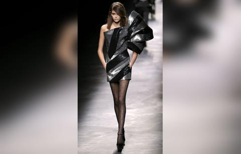 Kaia Gerber at the runway for Saint Laurent Fashion Show Paris Fashion Week Fall Winter 2019