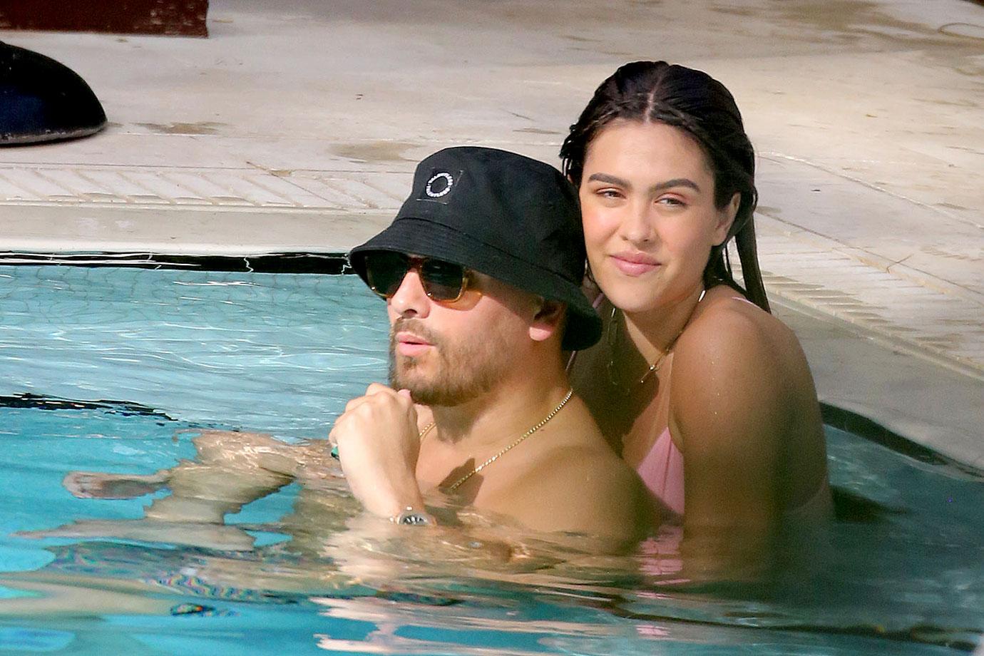 scott disick amelia hamlin hit the beach in miami