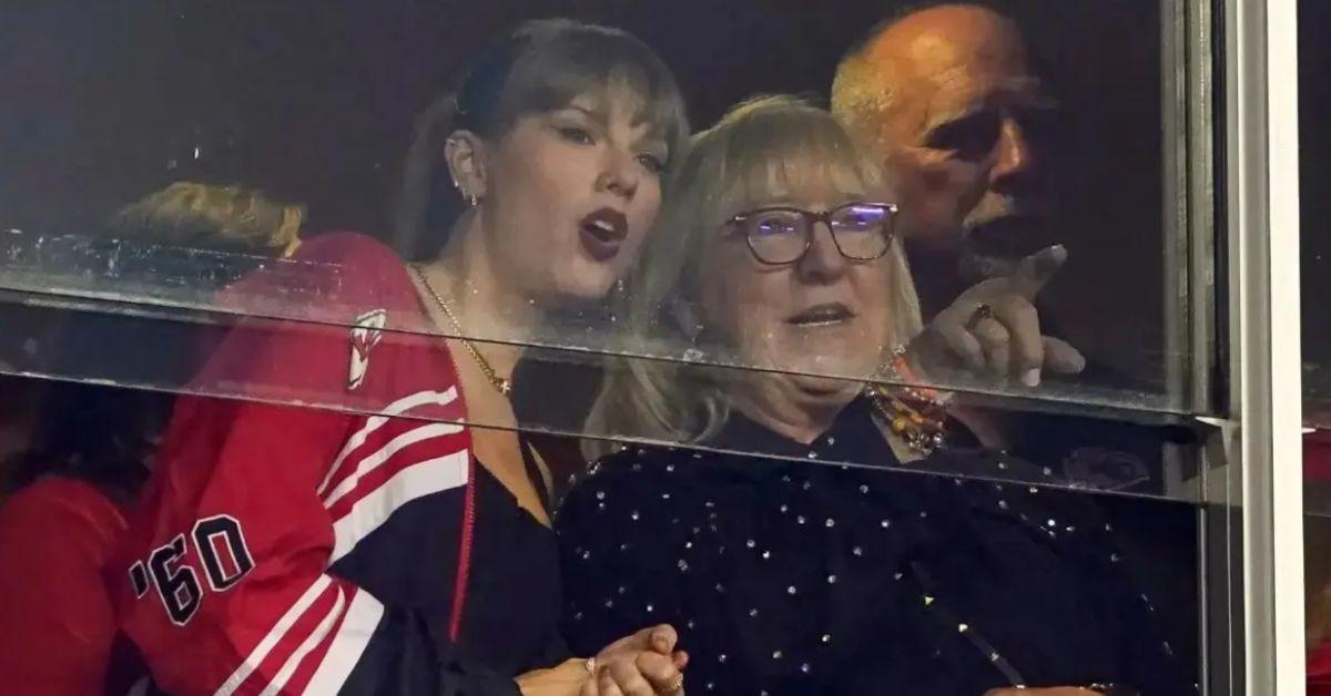 image of An insider shared that the Kelce family 'adores' Taylor Swift, and Donna Kelce is 'delighted' about the engagement.