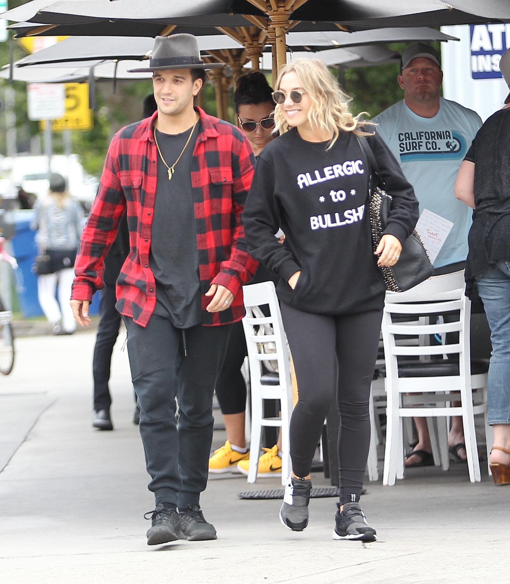 Mark Ballas with his fiance celebrate his birthday at Toast in Hollywood