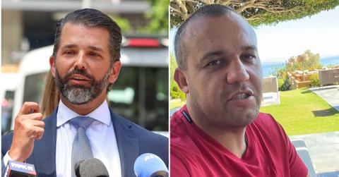 Split image of Donald Trump Jr. and Umar Kremlev