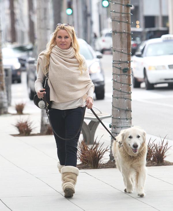 Exclusive&#8230; Nicollette Sheridan Shopping With Her Dog In Beverly Hills