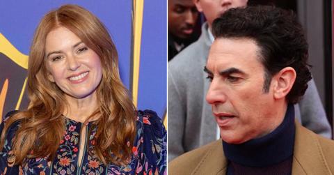 Composite photo of Isla Fisher and Sacha Baron Cohen