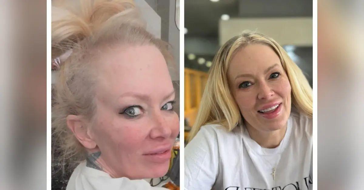 image of Jenna Jameson revealed her hair fell out. 