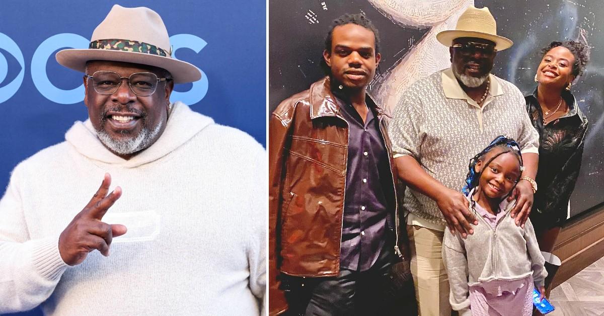 photo of Cedric the Entertainer, his three kids.