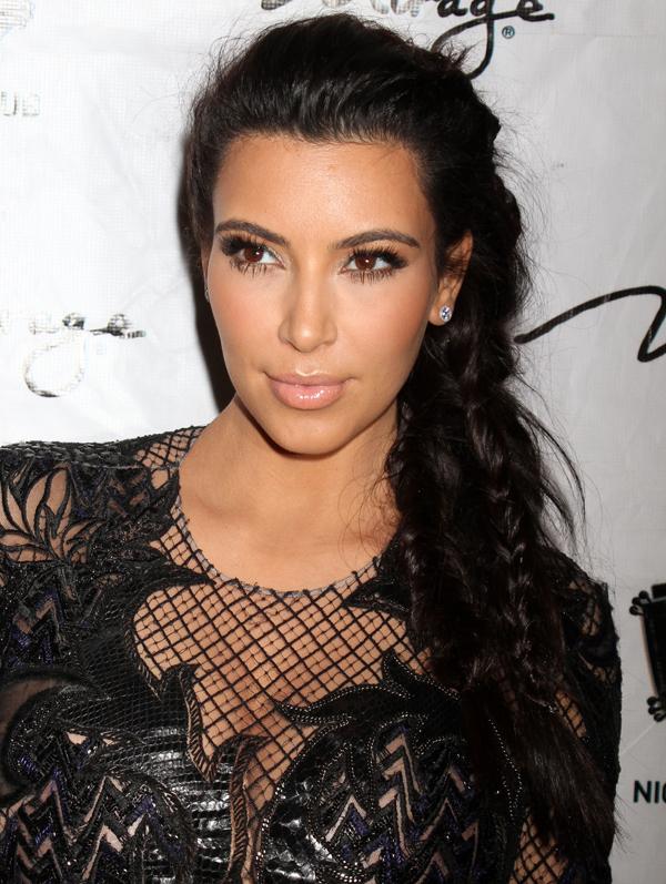 Kim Kardashians Long Braids Hairstyle At Paris Fashion Week  Pics   Hollywood Life