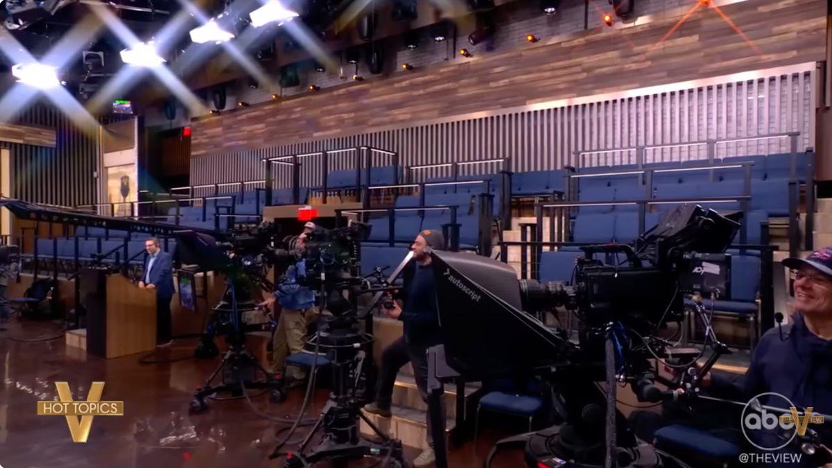 Photo of Every seat on set was empty due to the snowstorm.
