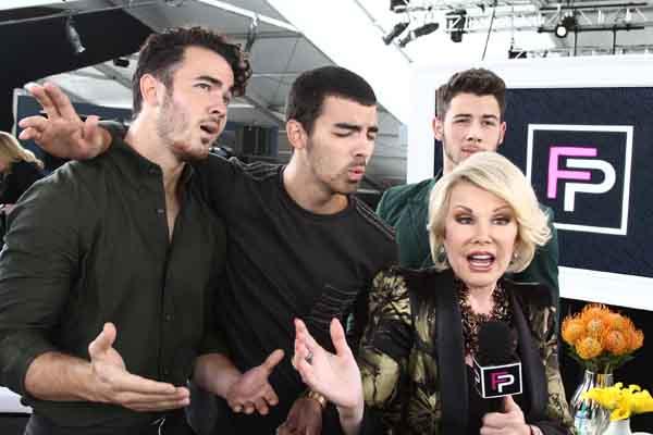 Joe Jonas Nick Jonas Kevin Jonas Joan Rivers