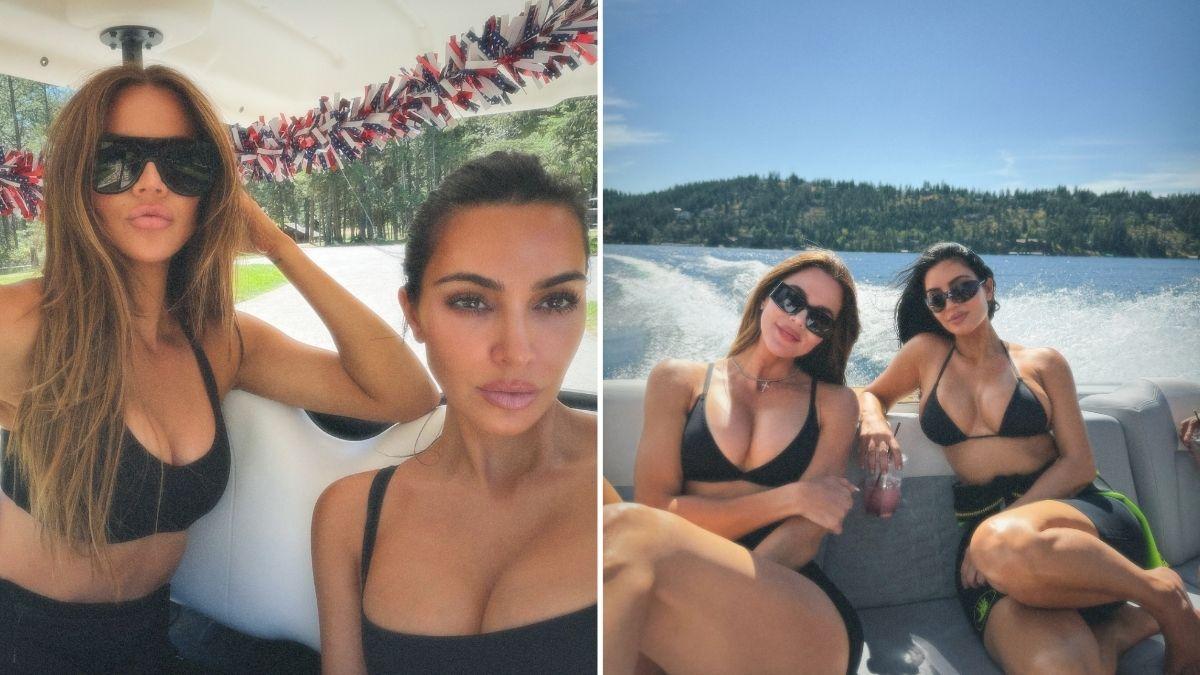 Photo of Kim Kardashian shared photos from a recent lake trip as her grandmother's death was announced.