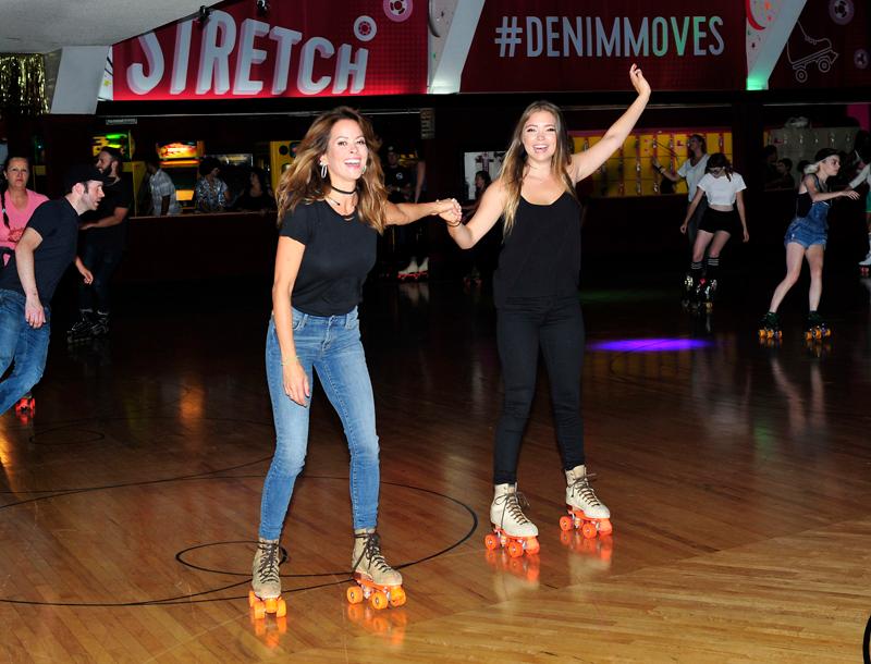 Brooke Burke Charvet and Family at the Old Navy #DENIMMOVES Roller Disco Party