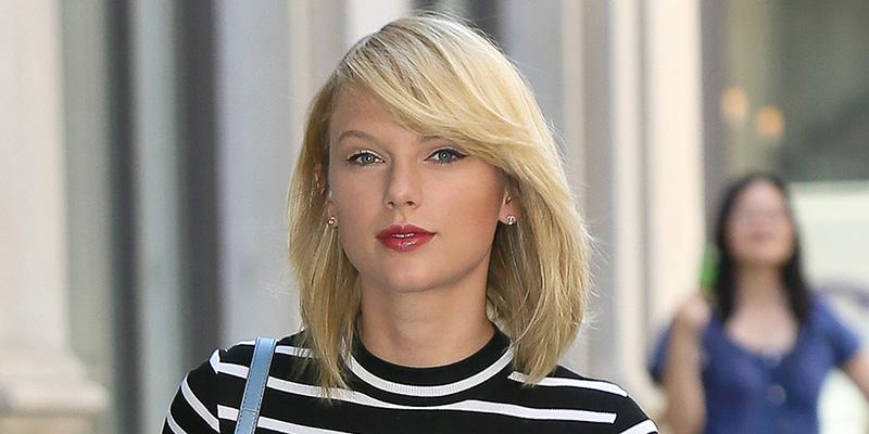 Taylor Swift gets her shopping done wearing stripes