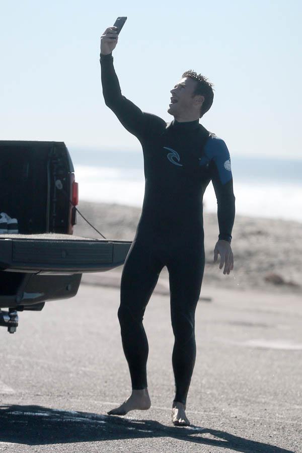 EXCLUSIVE: ** PREMIUM EXCLUSIVE RATES APPLY**STRICTLY NO WEB until 10.30pm PST DECEMBER 3RD 2015** Scott Eastwood hits the surf in Encinitas, California