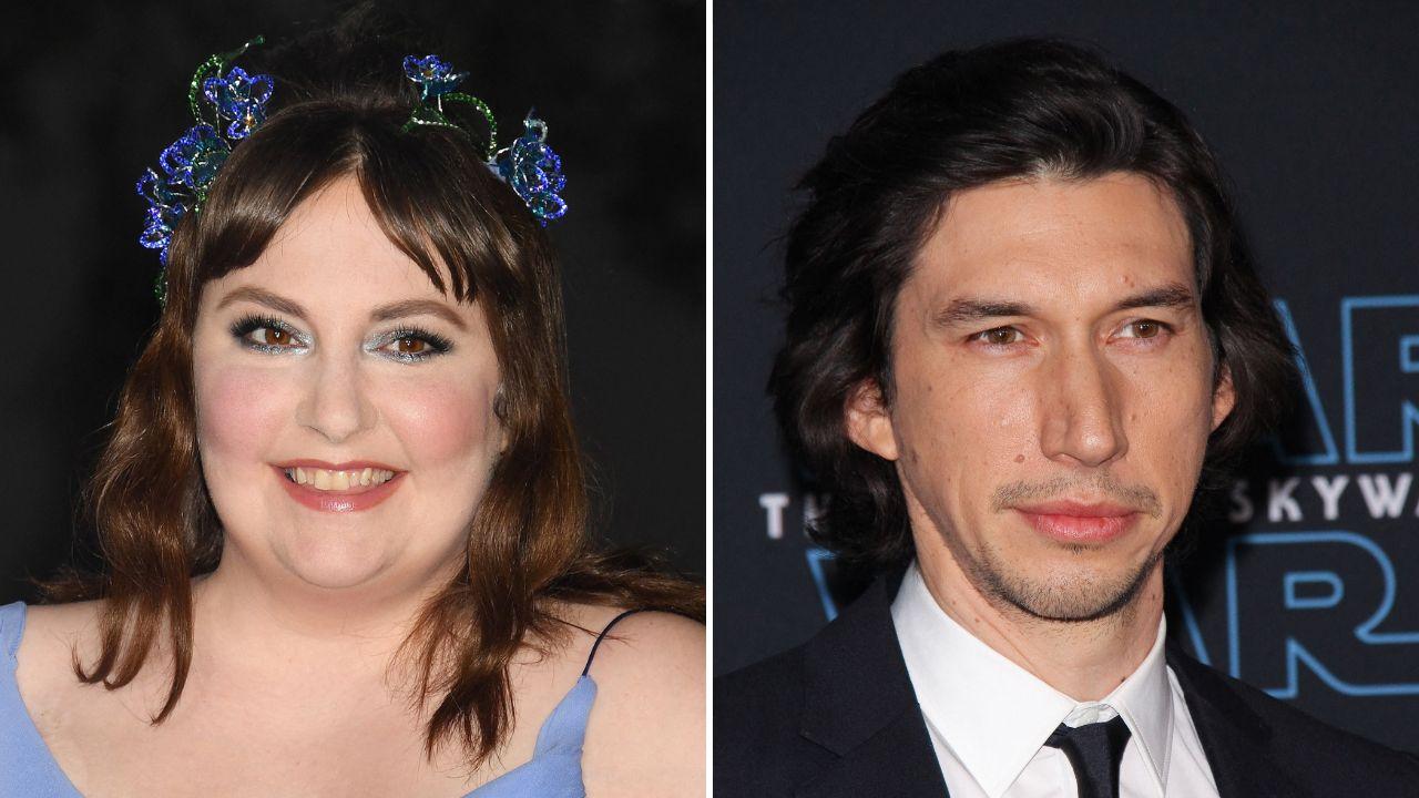 Photo of Lena Dunham and Adam Driver.
