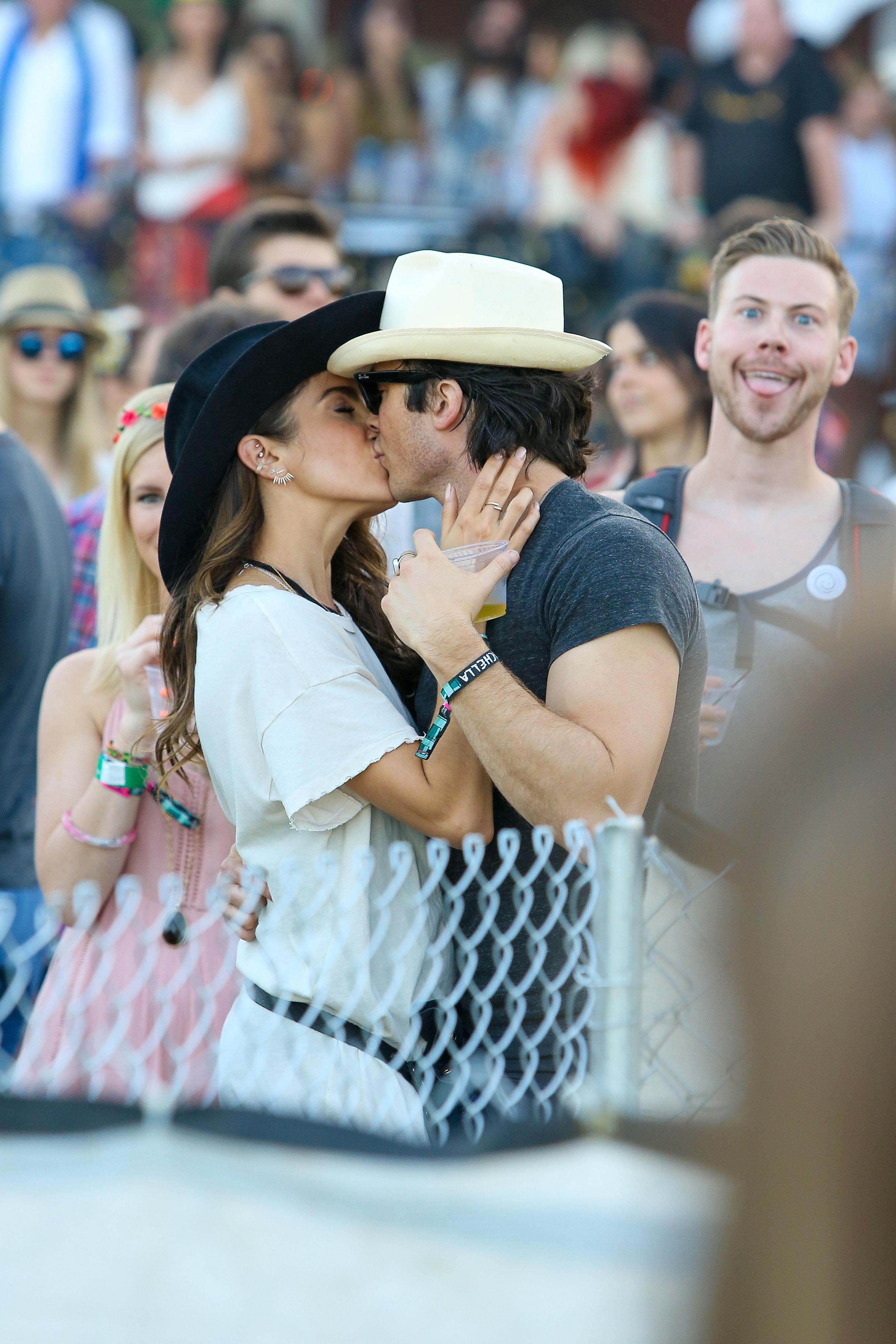 Nikki Reed and Ian Somerhalder express their love at Coachella