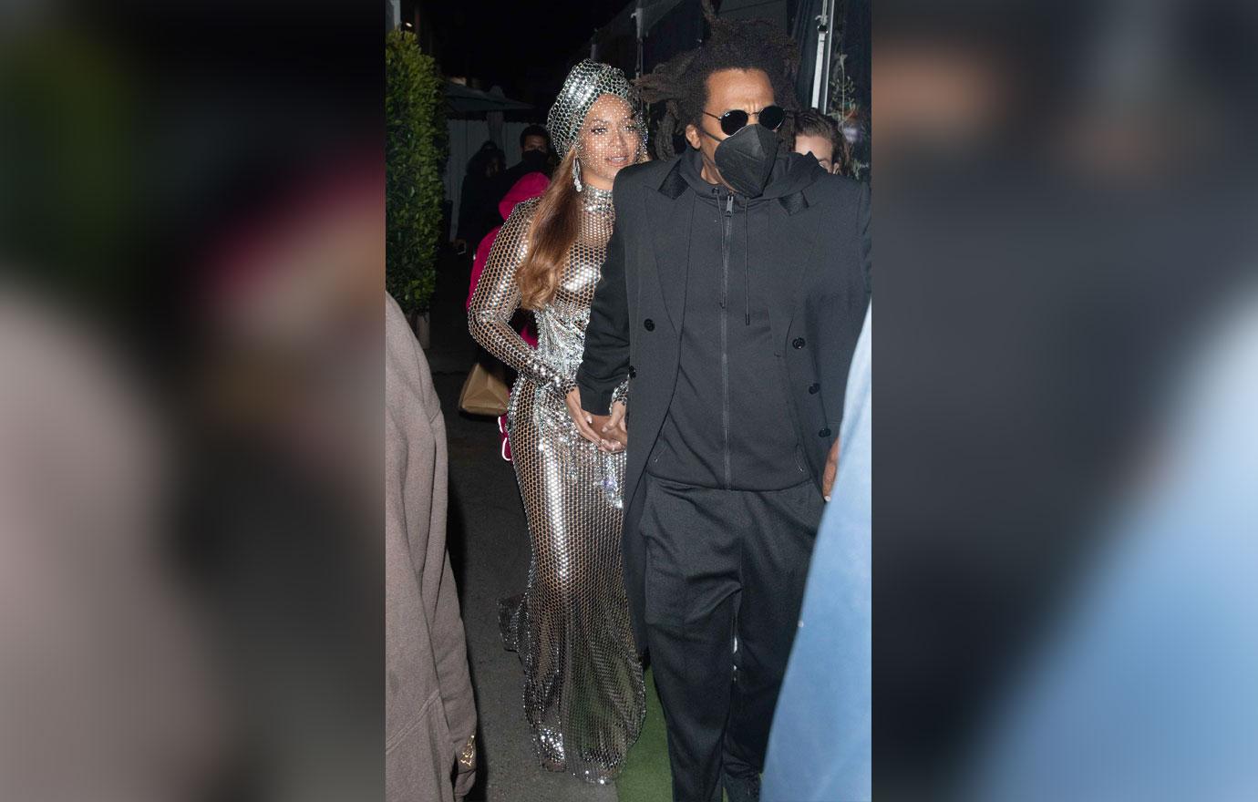 beyonce jay z celebrate grammy awards at giorgio baldi