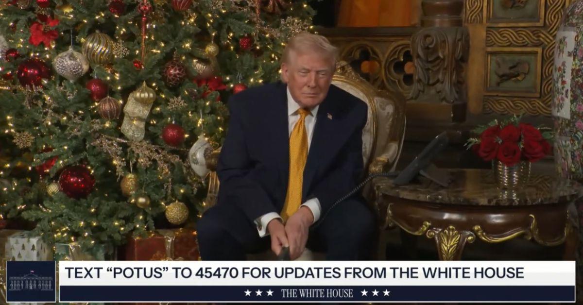image of Donald Trump spoke with an 8-year-old girl on Christmas Eve.