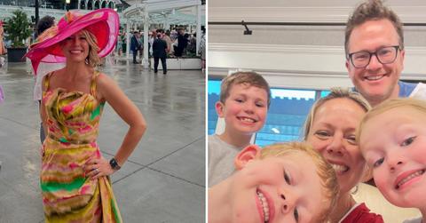 Photo of Dylan Dreyer with Brian Fichera and their three sons