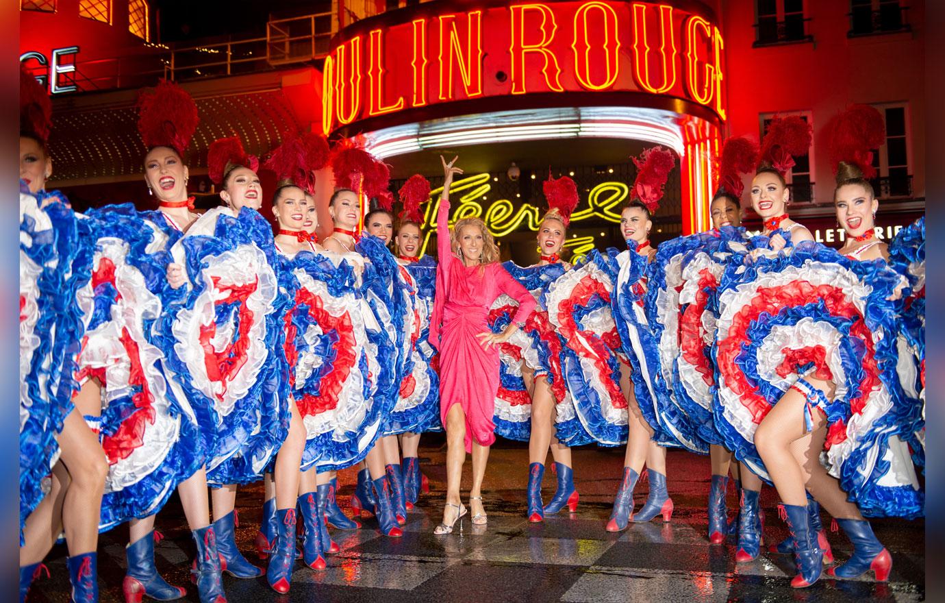 Celine Dion Visits The Moulin Rouge In Paris